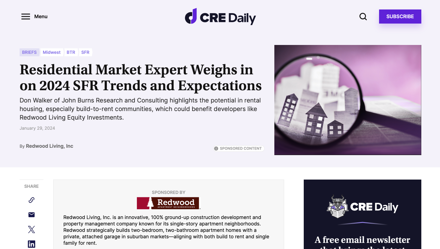 The new CRE Daily website