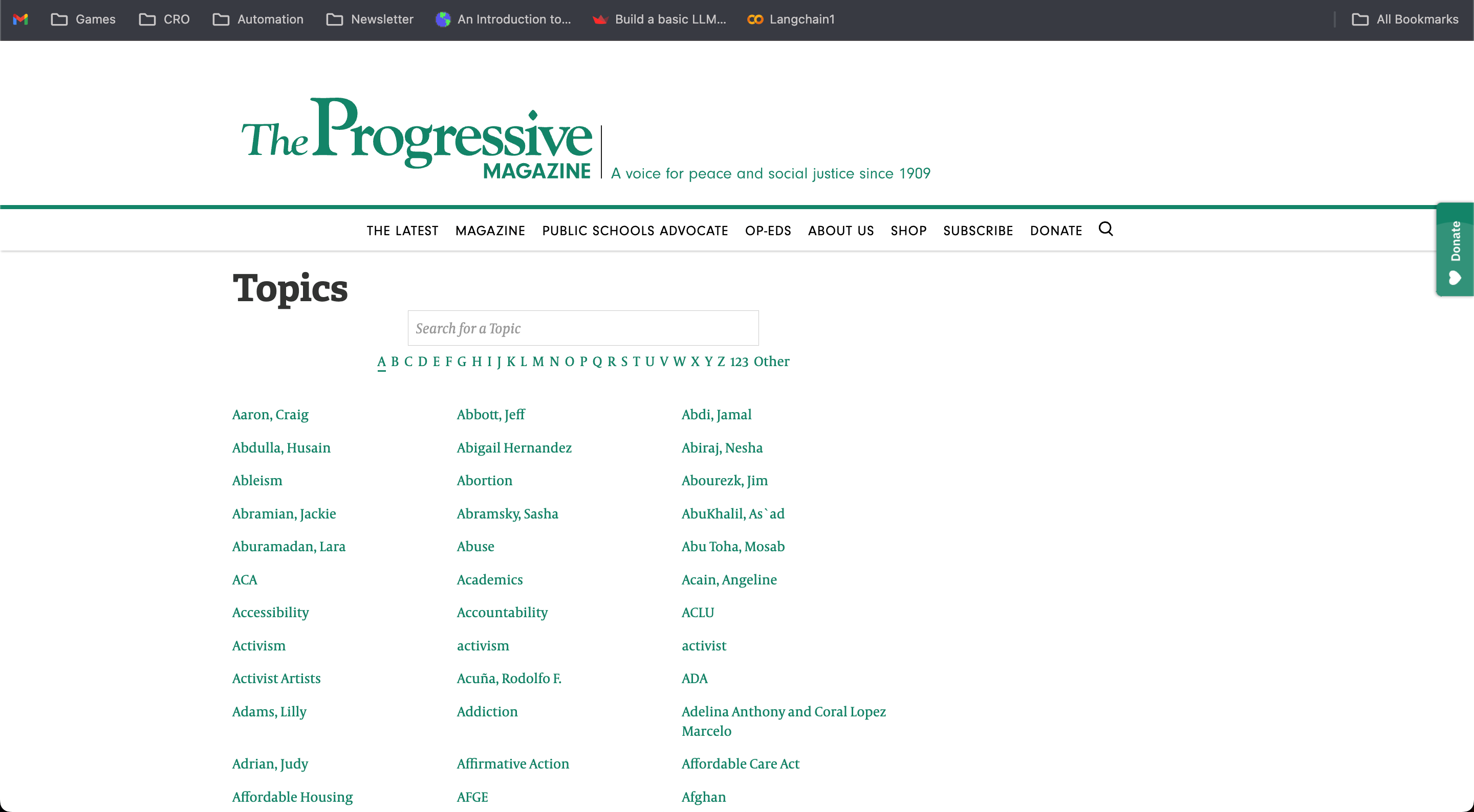 screenshot of the progressive magazine for metro publisher vs wordpress comparison