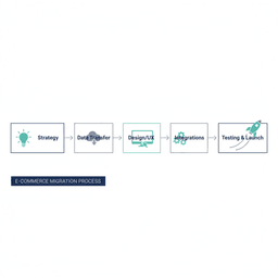 Ecommerce migration services phases from strategy to testing and launch