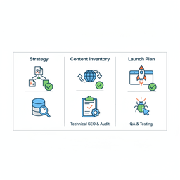 Website migration blueprint checklist for planning content, redirects, and launch QA