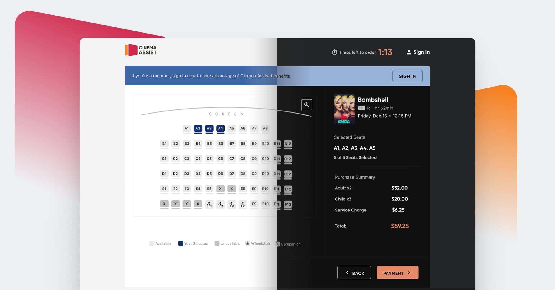 CinemaAssist - light and dark mode