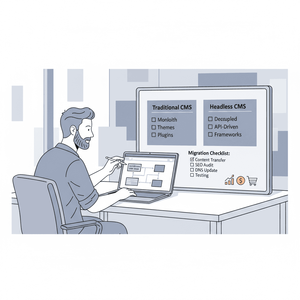 Founder planning WordPress development roadmap for architecture, migration, and monetization decisions