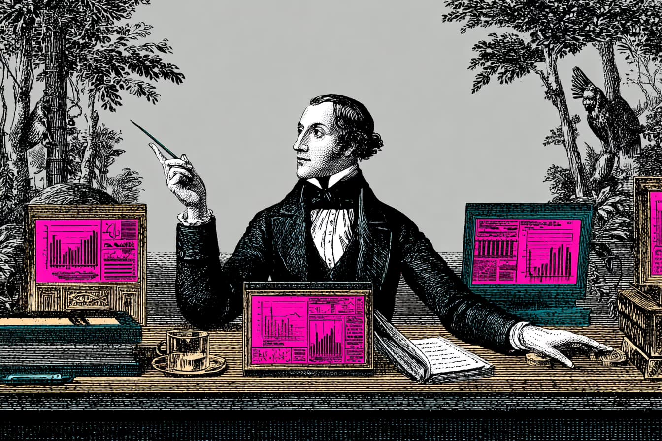 Founder reviewing A/B testing results on a laptop to choose a winning page