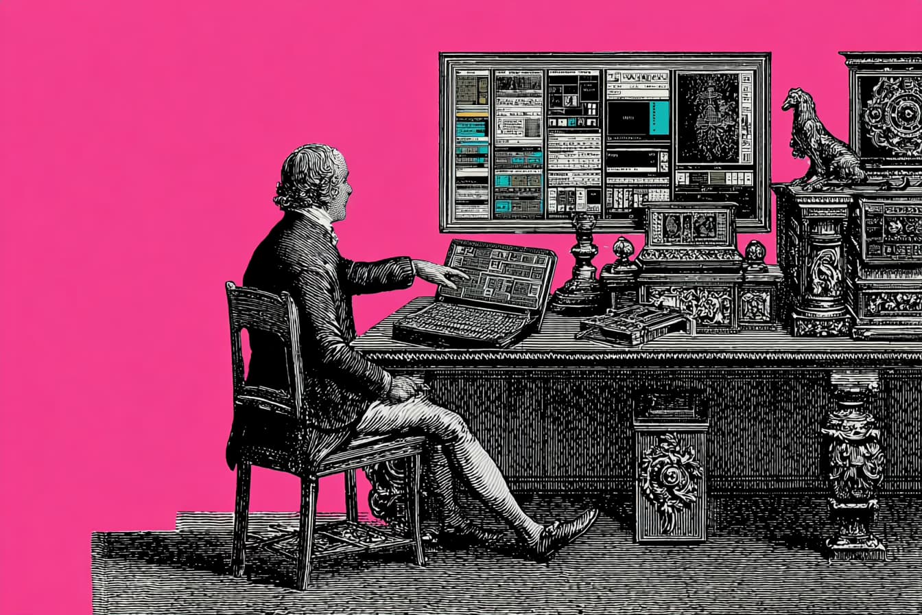 Founder reviewing business process automation workflow dashboard on laptop screen