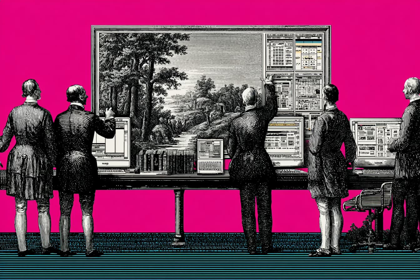 Team planning custom website development on a wireframe board