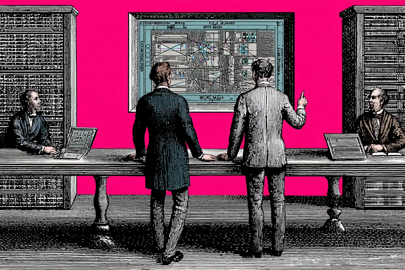 Team reviewing DB migration plan on monitoring dashboard