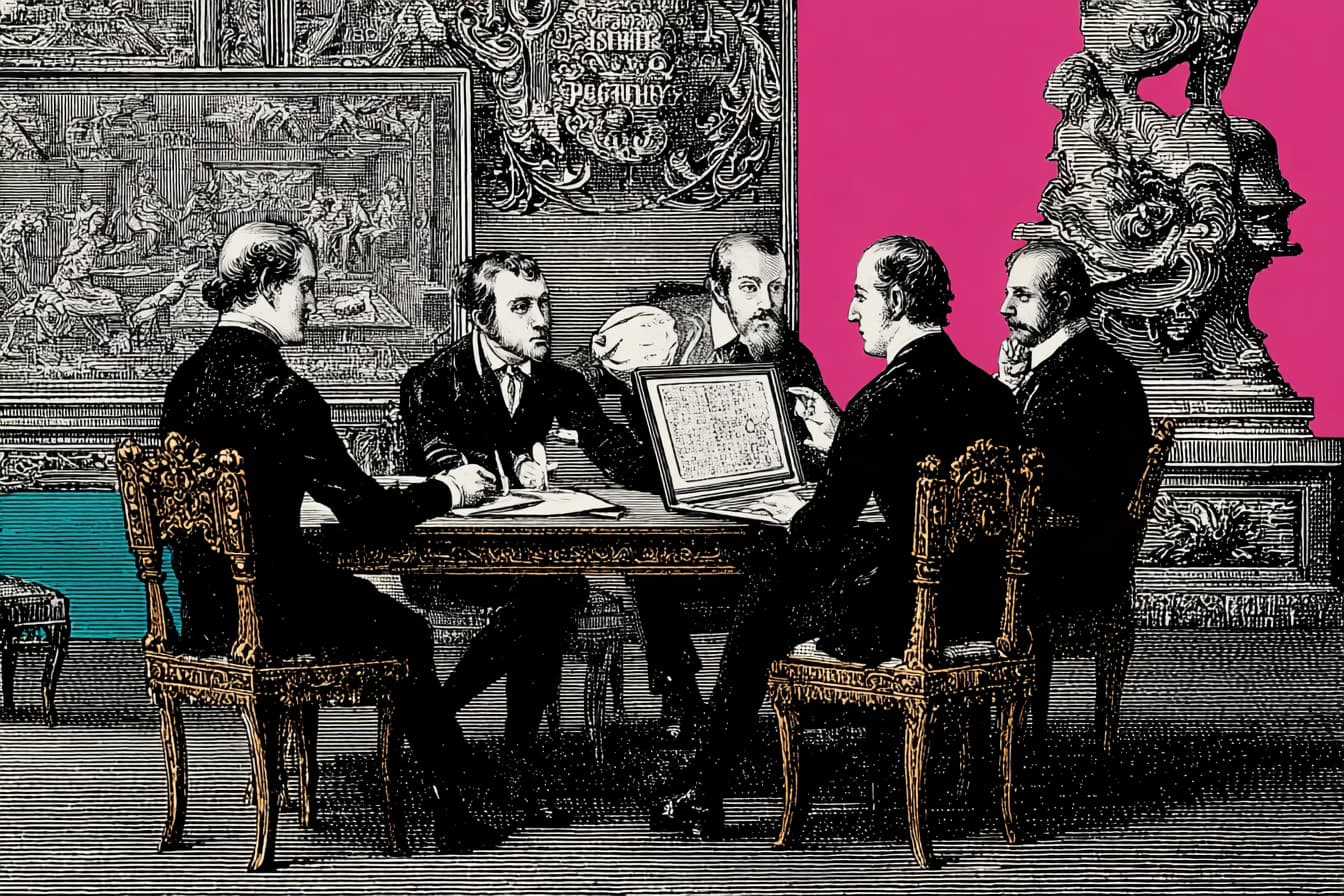 Team planning digital agency collaboration during an early project meeting