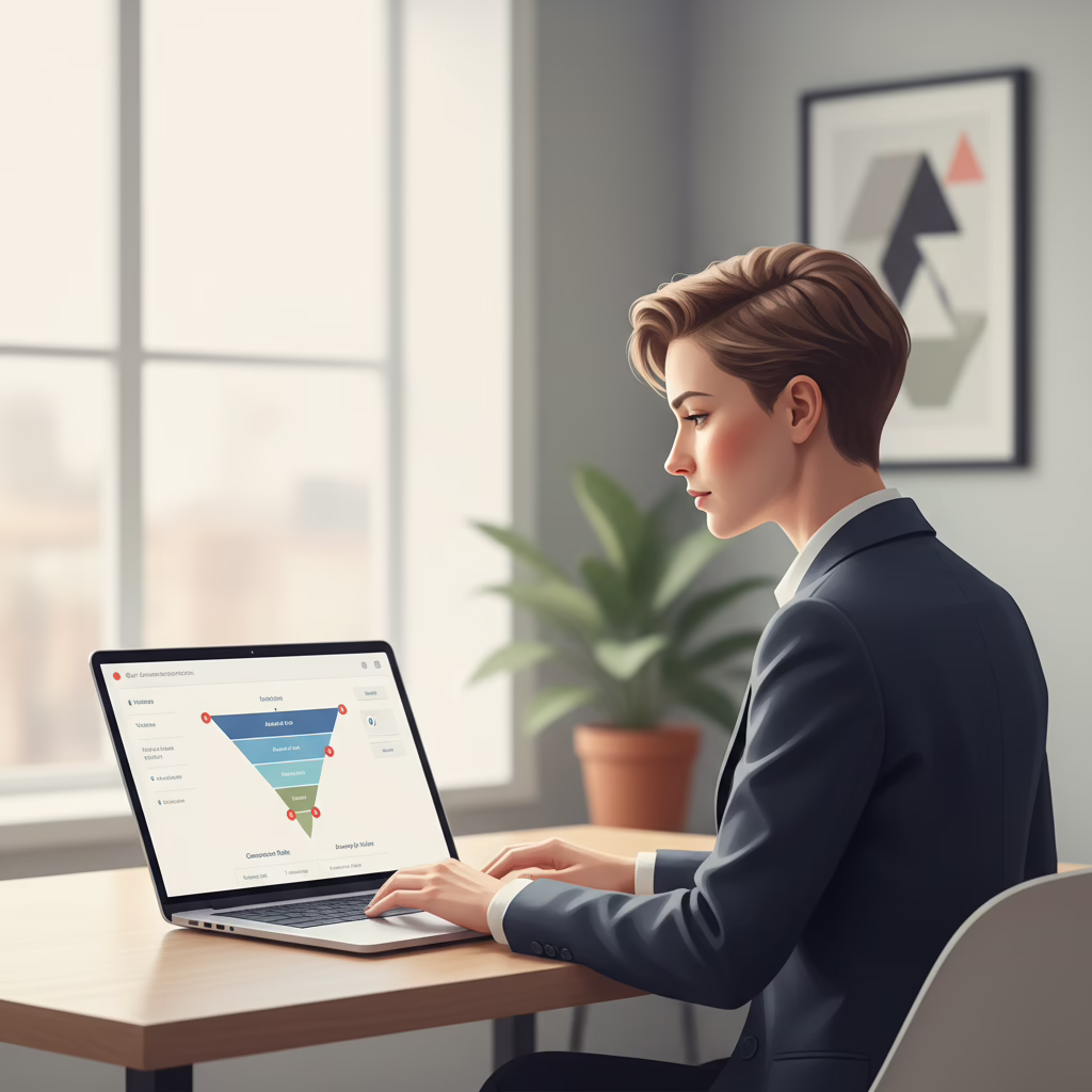 Founder reviewing dashboard to improve ecommerce conversion rate and reduce drop-offs