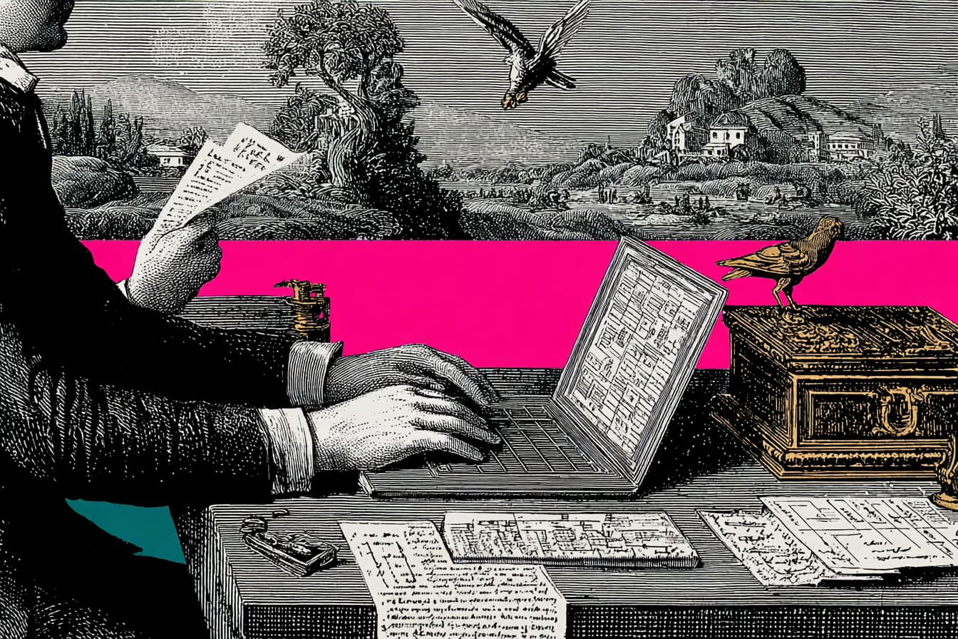 Founder reviewing MVP development wireframes and product scope on laptop