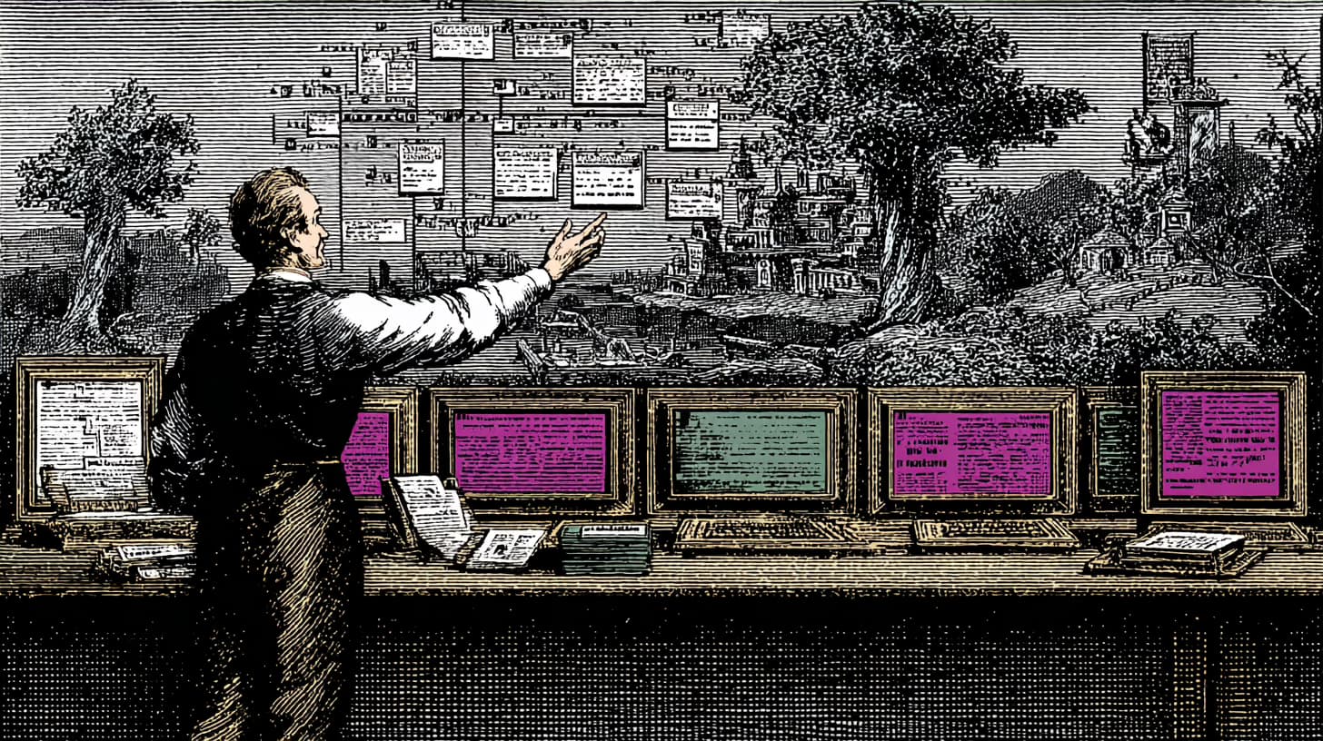 Nonprofit team planning website structure, donation flow, and program pages on a wall map