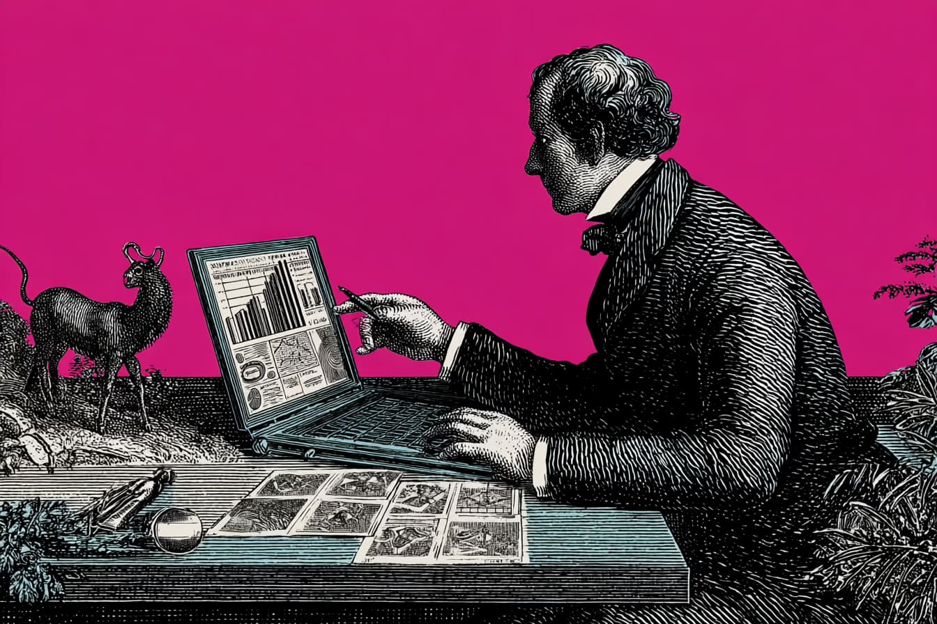 Paid newsletter platform case study showing editor reviewing subscription analytics on laptop