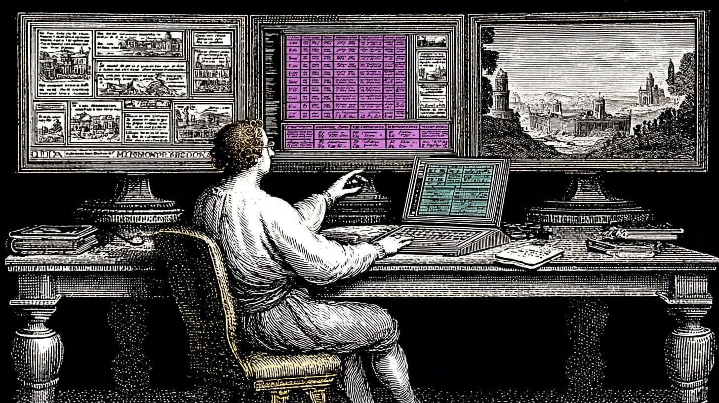 Developer reviewing a Laravel web application and terminal at a dual-monitor desk