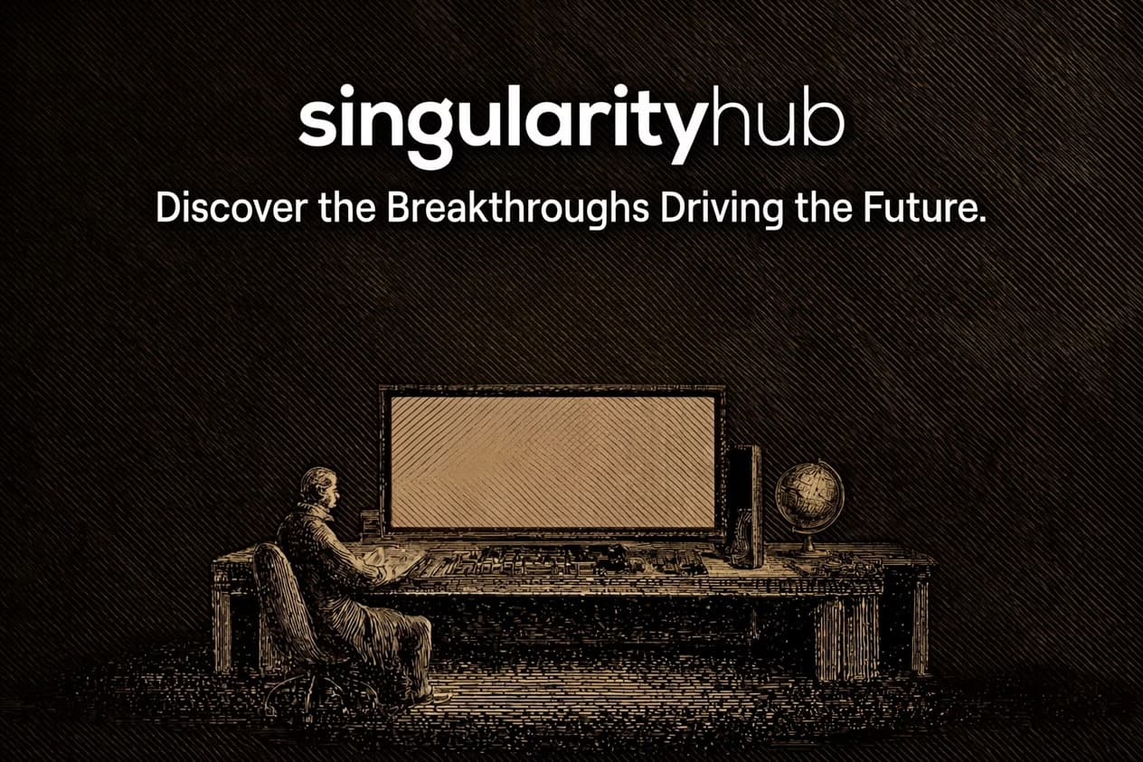 SingularityHub case study cover image in Victorian engraving style with warm tones
