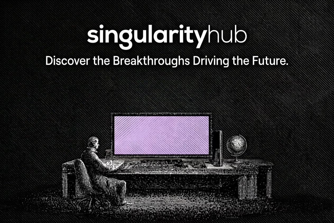 SingularityHub - Discover the breakthroughs driving the future case study cover in Victorian engraving illustration style