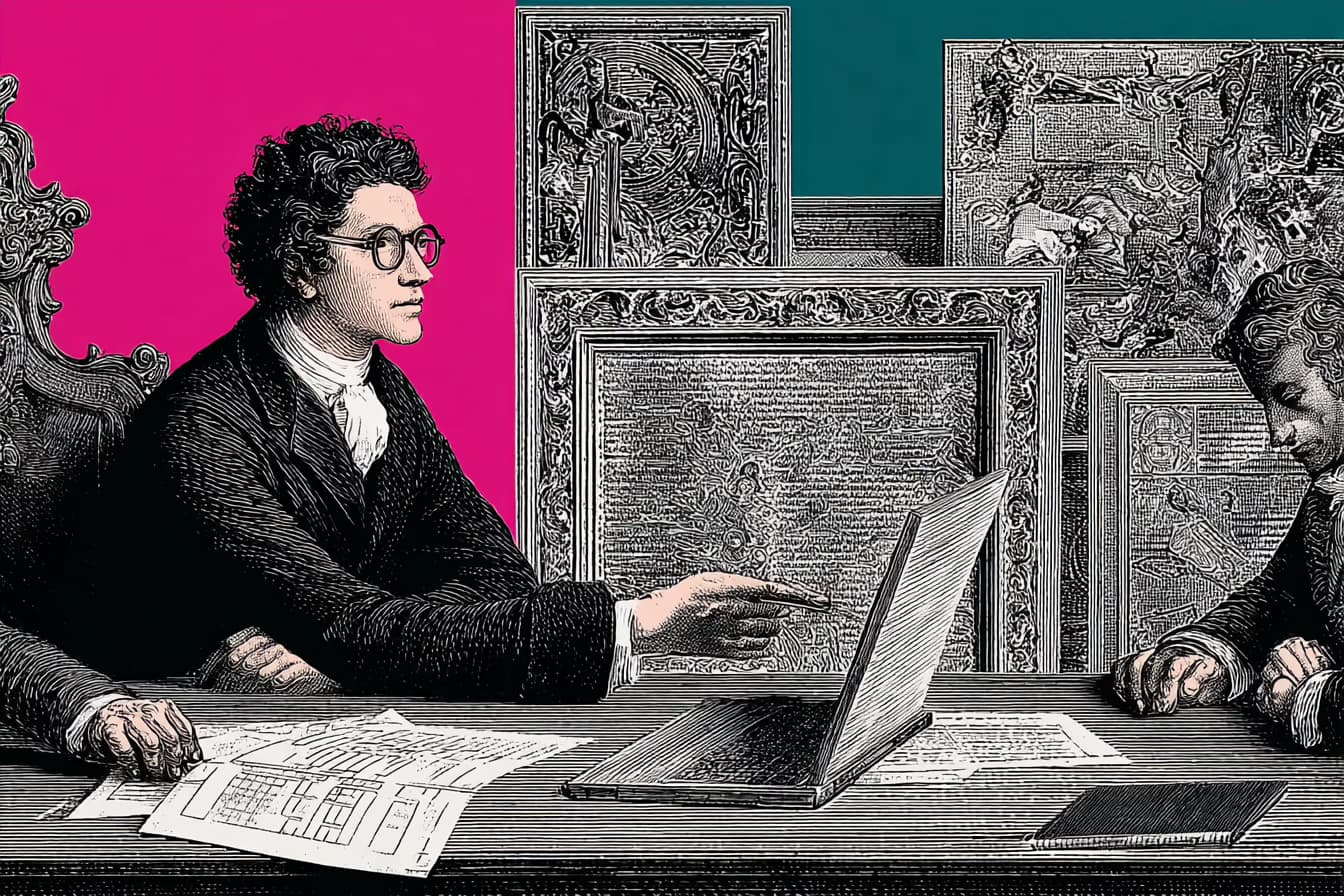 Founder reviewing WordPress development plan for a custom business website