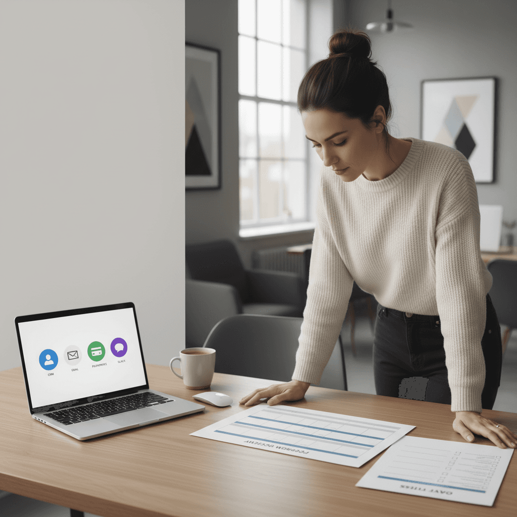 Founder planning workflow automation development with a simple process map