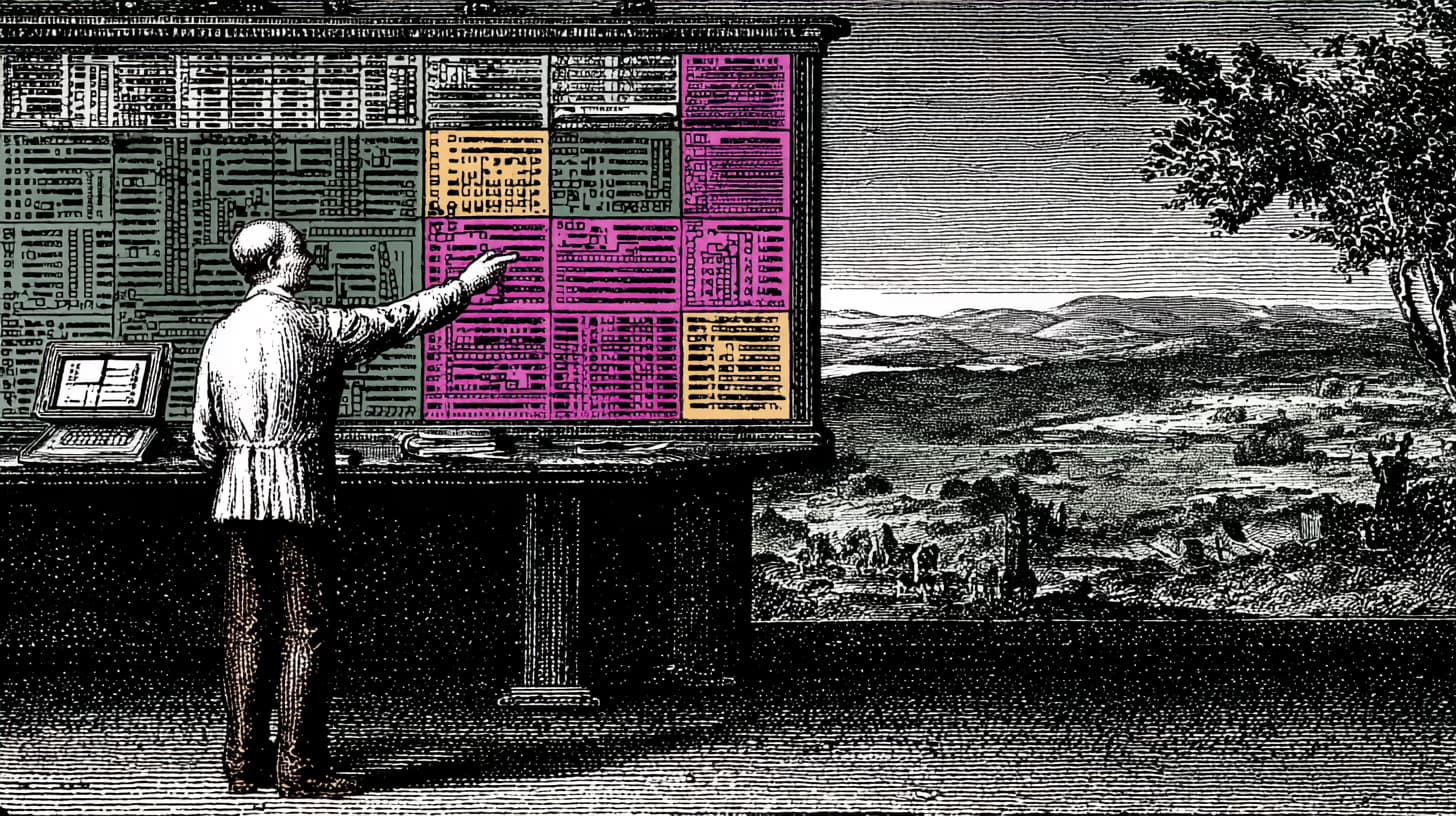 Project manager reviewing a CRM migration field mapping board