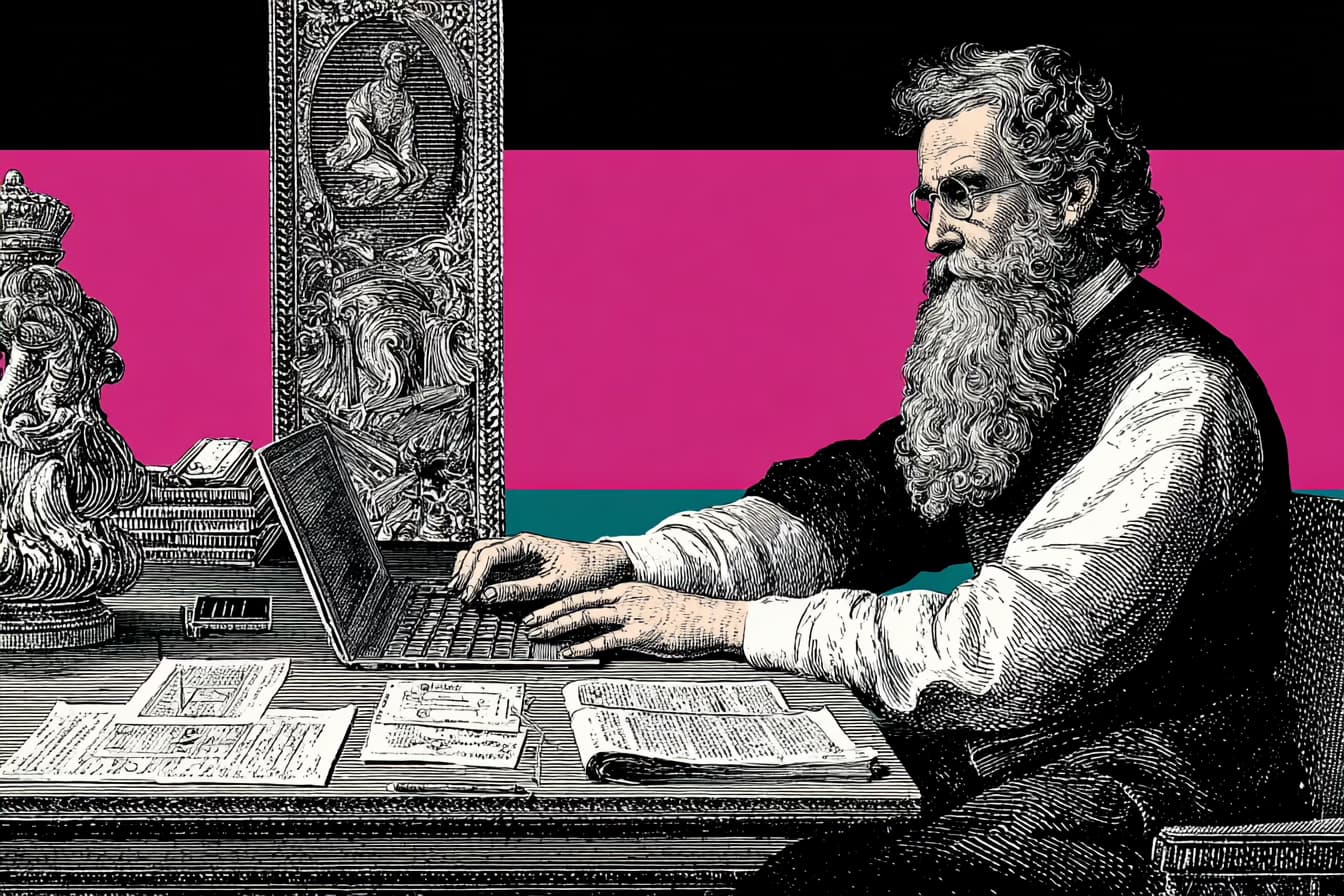 Founder planning website development for startups on laptop with launch notes