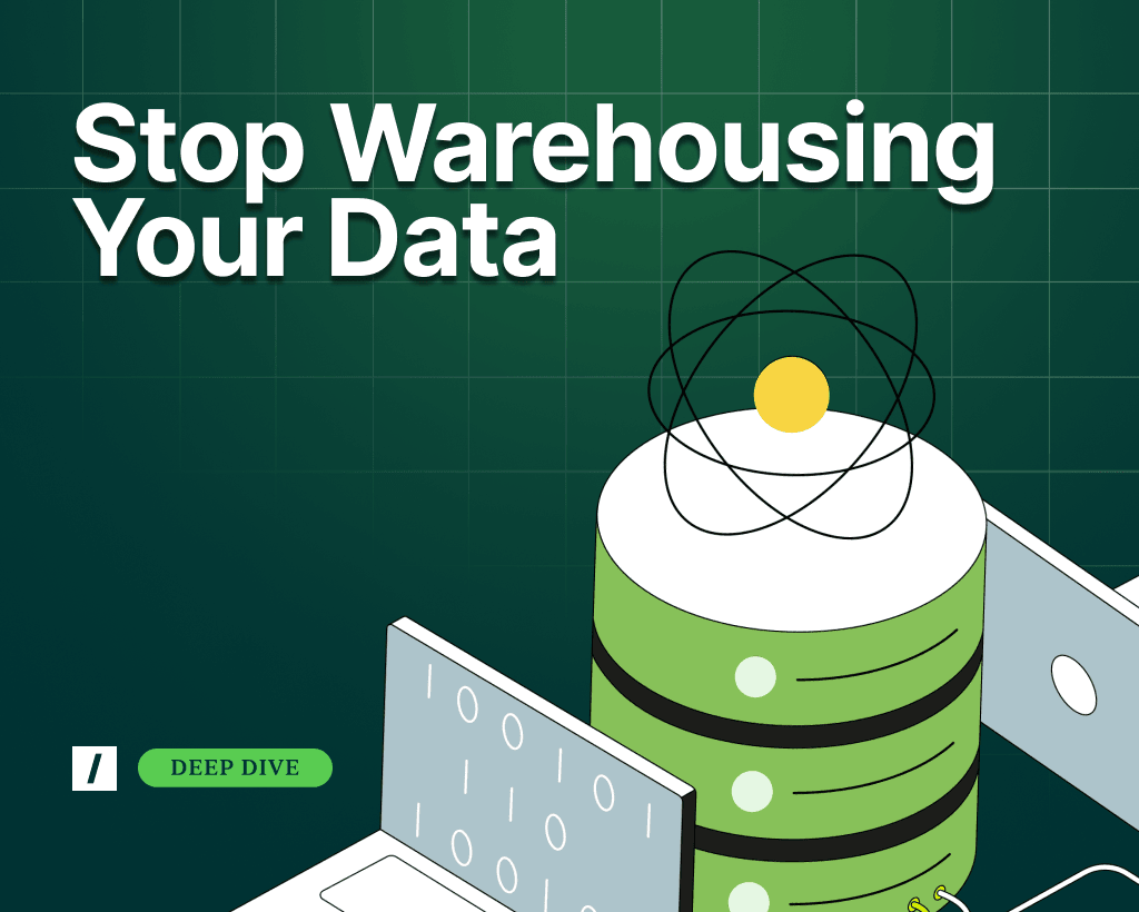 Cover Image for From Warehousing to Wisdom contains the words "Stop Warehousing Your Data"