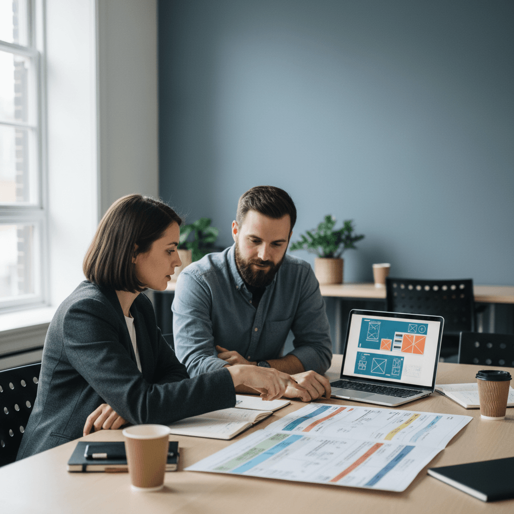 Non-technical founder planning to outsource software development for startups with partner